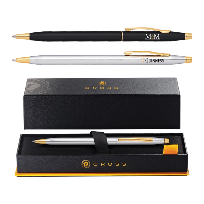 Custom Cross® Classic Century Ballpoint Pen With 23KT Gold Plated Appointments With Premium Gift Box
