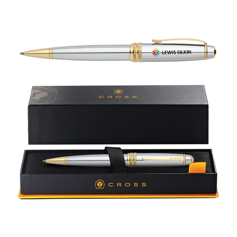 Custom Cross&reg; Bailey 23KT Gold Ballpoint Pen With Premium Gift Box