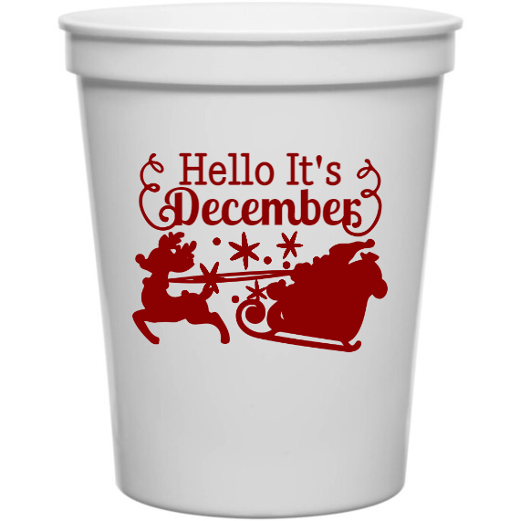 Holiday December Hello Its 16oz Stadium Cups Style 127673