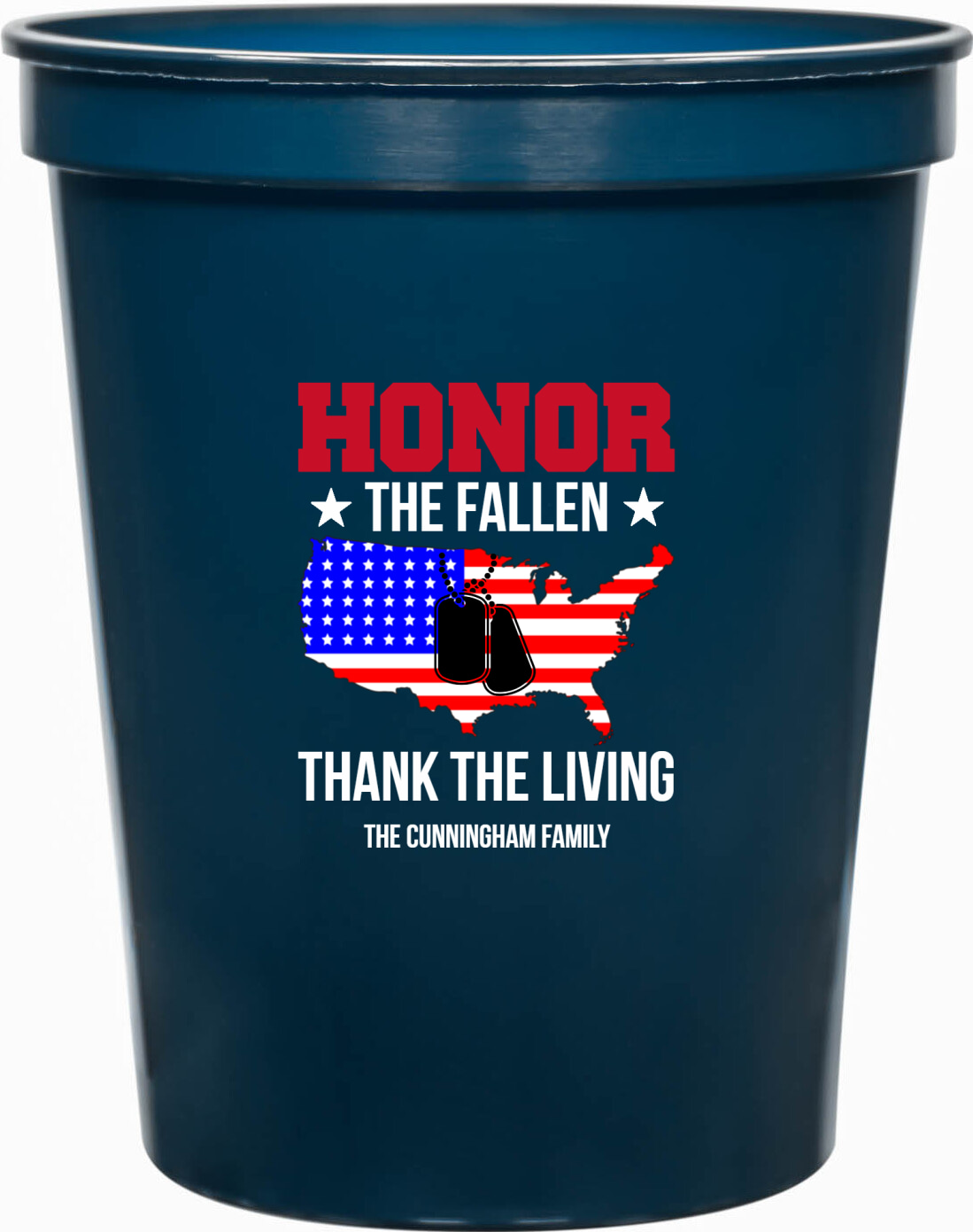 Honor The Fallen Thank The Living 16oz Stadium Cups Style 173083