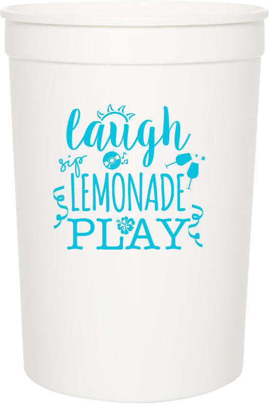 Pool Party Laugh Lemonade Play Sip 16oz Stadium Cups Style 106556
