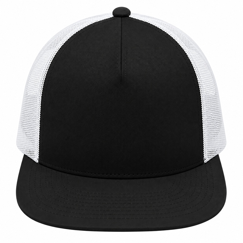 Sport-Tek YP Classics 5-Panel Classic Trucker Mesh Back Cap.