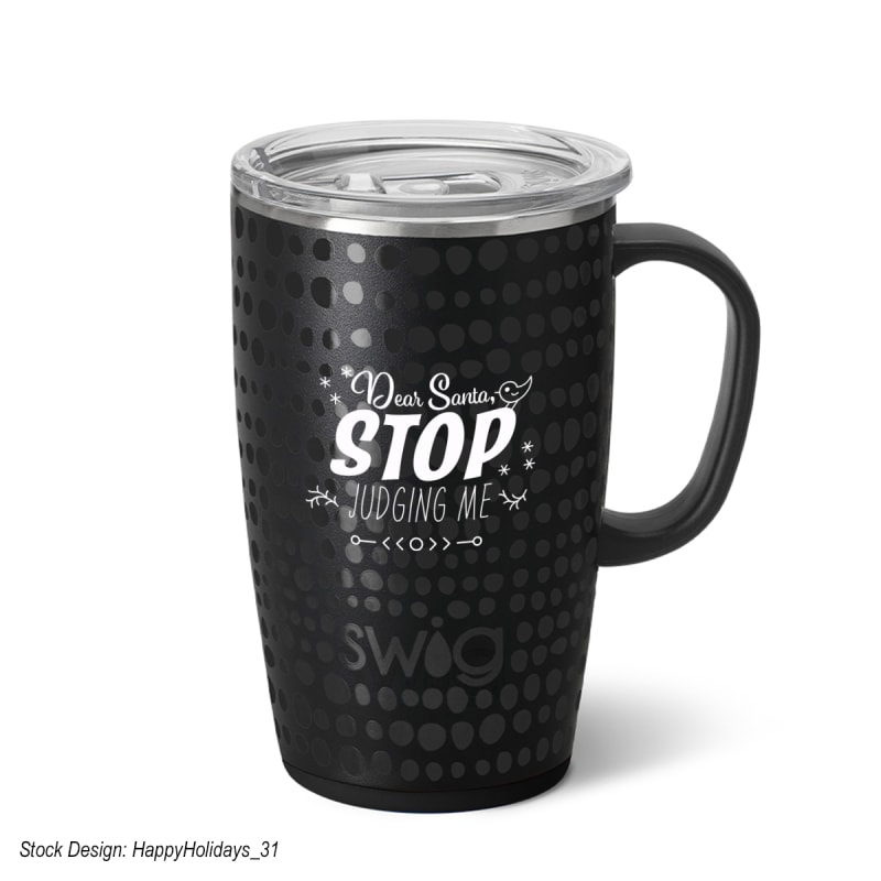 Swig Life swig 18oz travel mug, insulated tumbler with handle and
