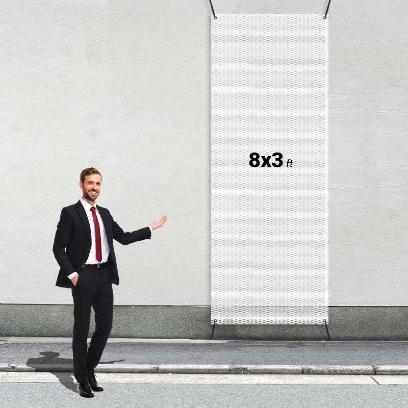 Custom 8' X 3' Mesh Banners