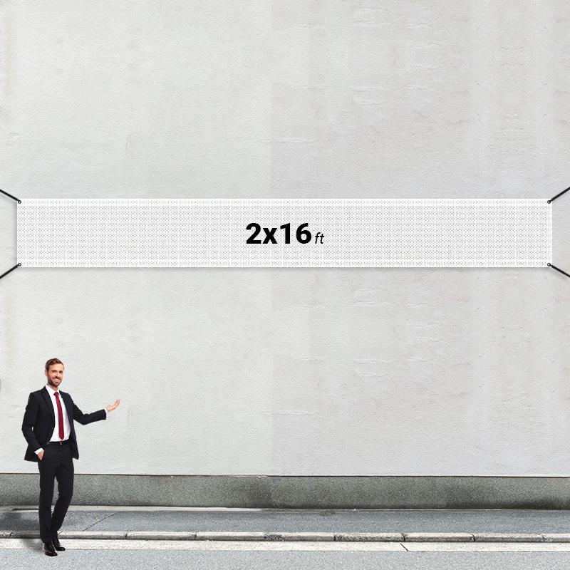 Custom 2' X 16' Mesh Banners
