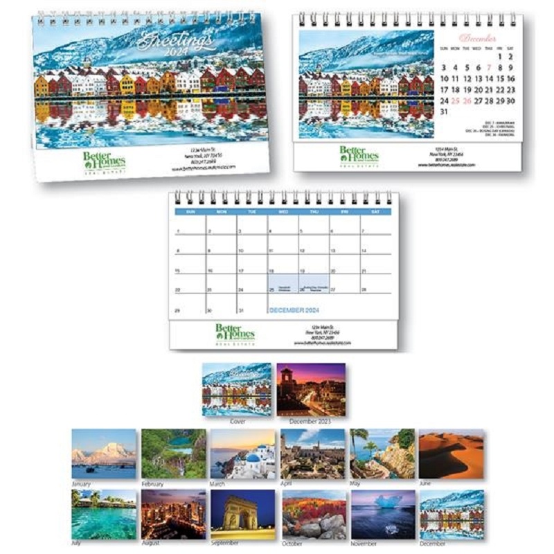 2024 Scenic World Desk Tent Calendar