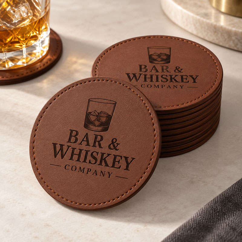 Custom Leather Coasters