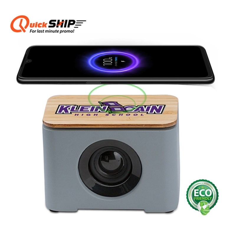 Tulare Eco-Friendly Cement & Bamboo Speaker And Wireless Charger