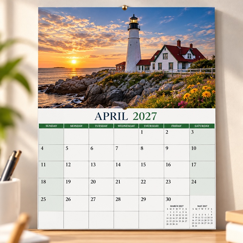 Full Color Wall Calendar - 11 X 17 Inches - Saddle Stitched
