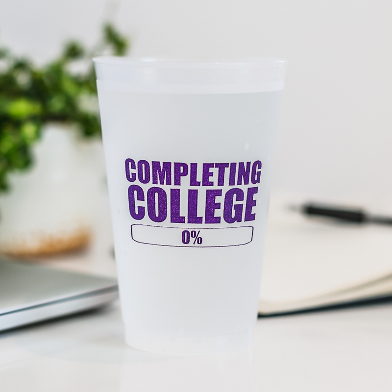 Custom Printed Cups | 16 oz. Frosted Plastic Cup-Blank