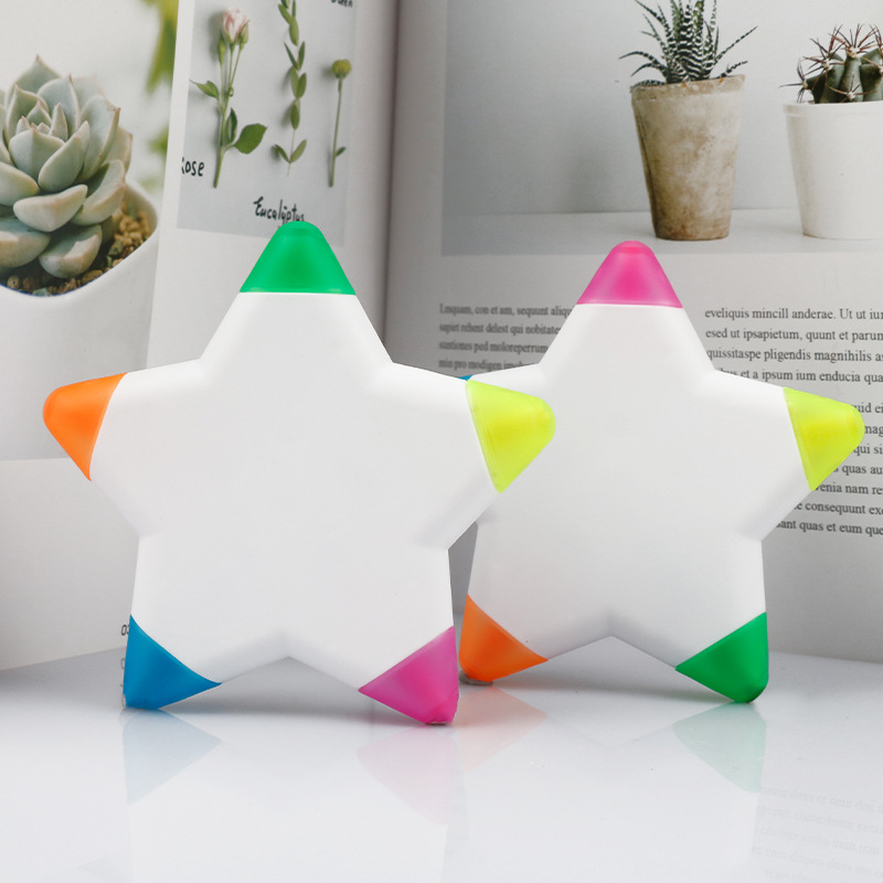 Custom Star Plastic Highlighters