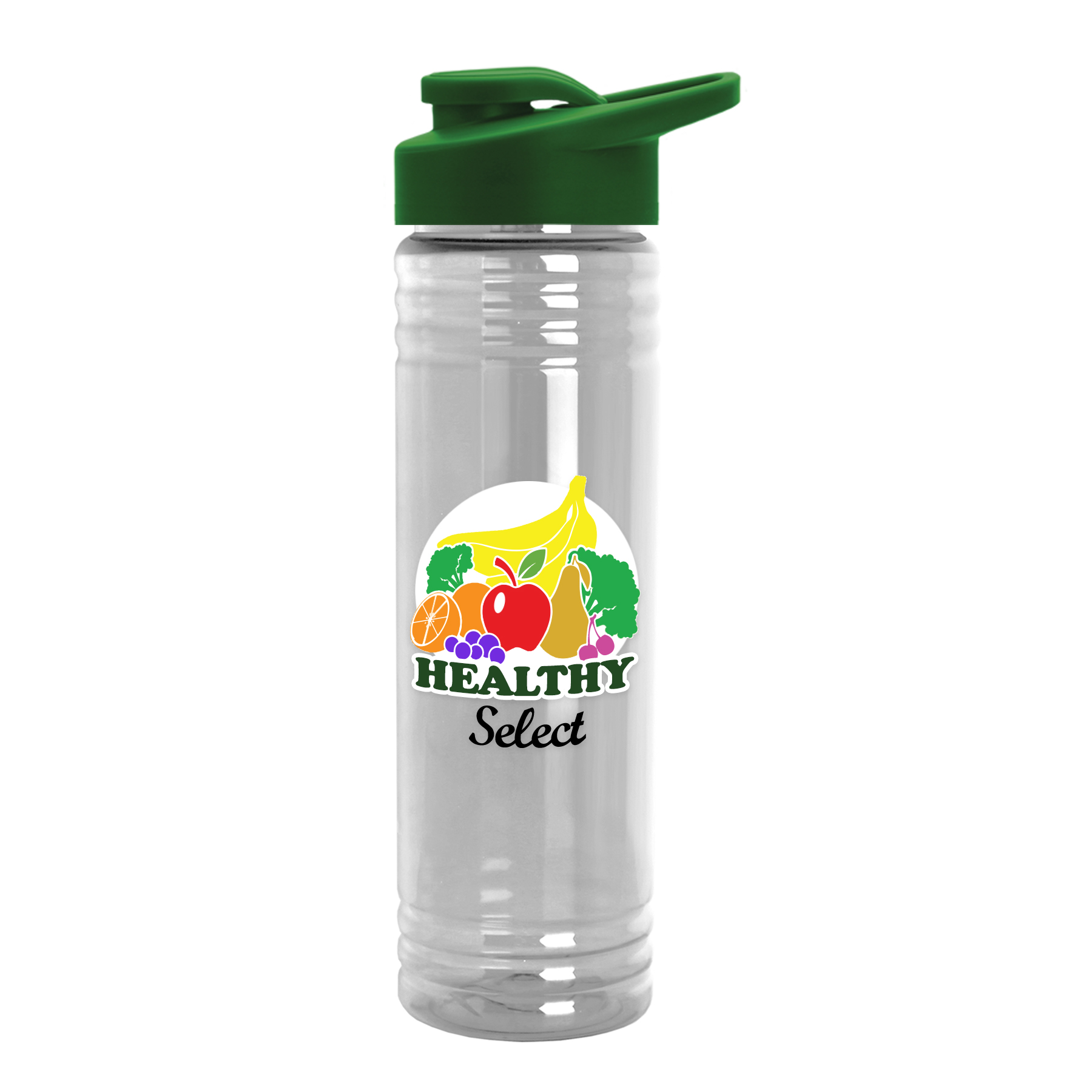 24 Oz. Slim Fit Water Bottles With Drink-Thru - Digital
