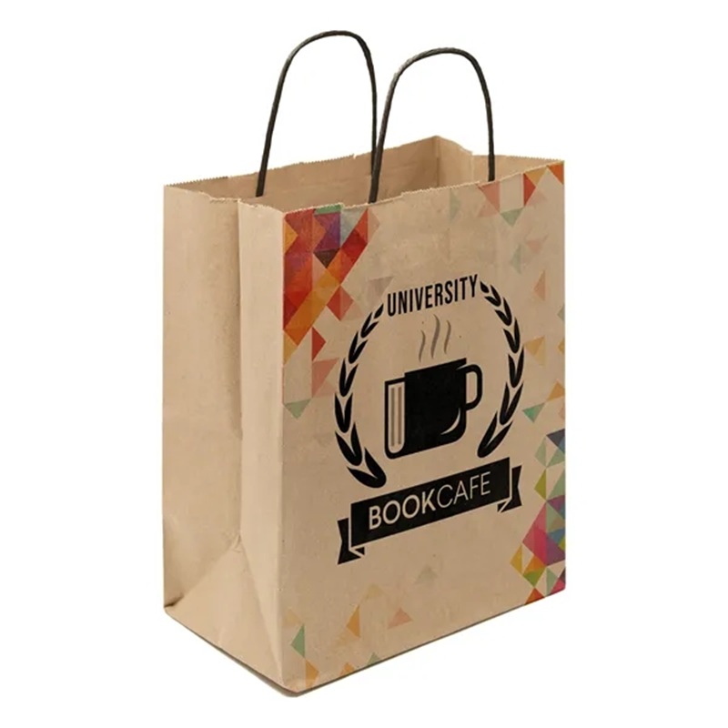 Kraft With Black Handle Shopper Paper Bags