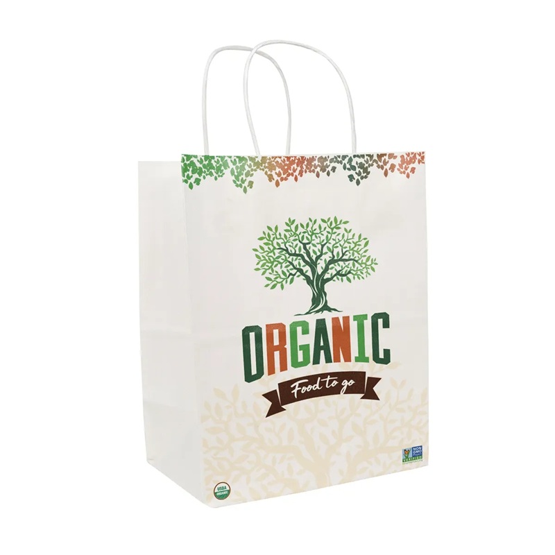 White Handle Shopper Paper Bags