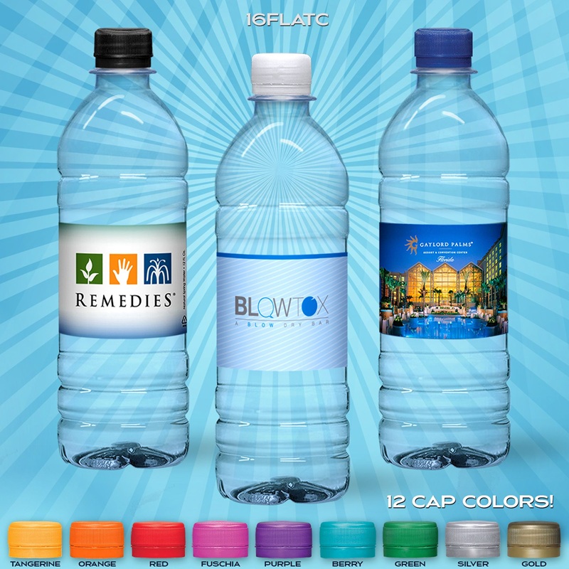 16.9 Oz Clear Bottle With Flat Cap