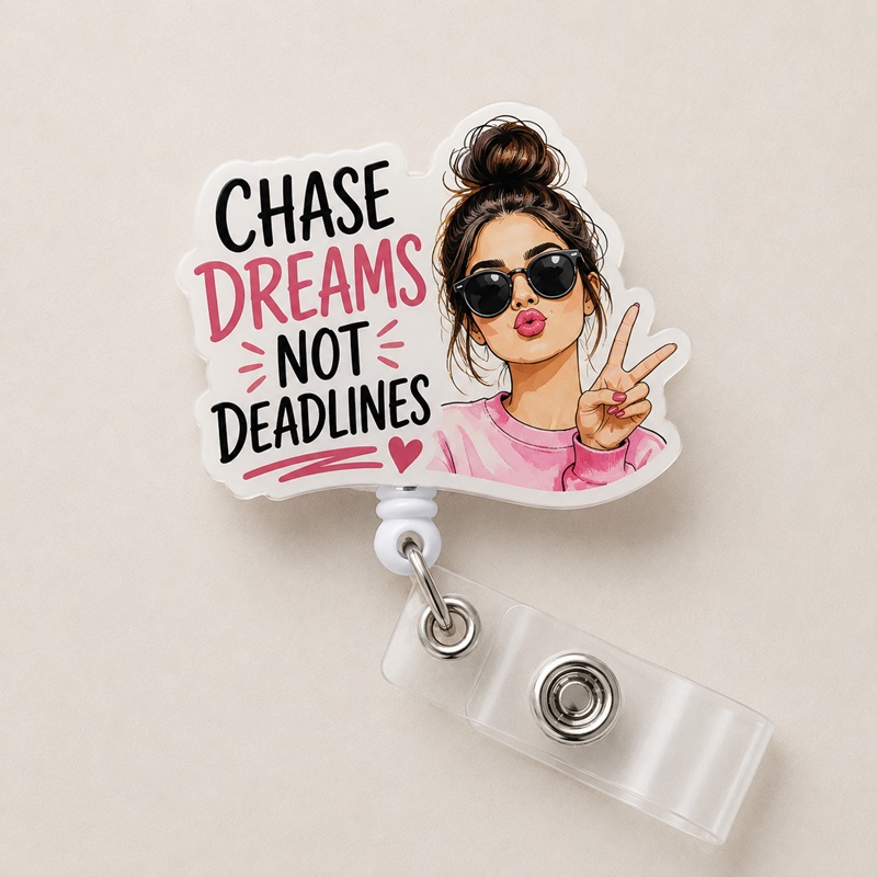 Custom Shape Acrylic Badge Reel