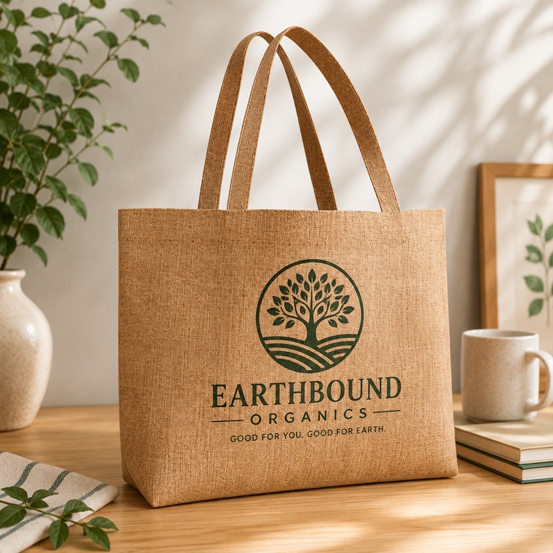 Custom Natural Jute Tote Bag