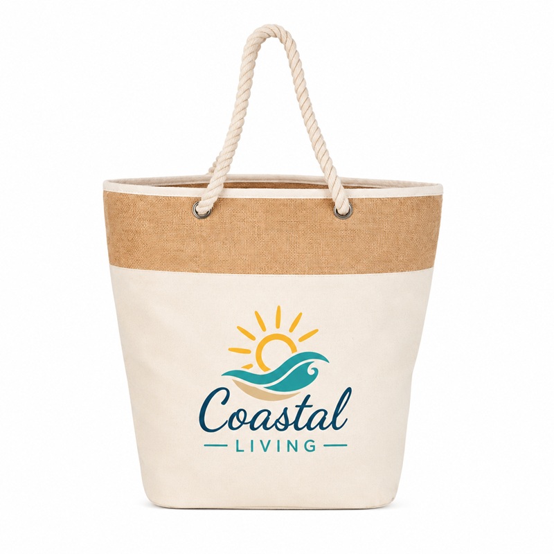 Jute Accent Cotton Rope Totes