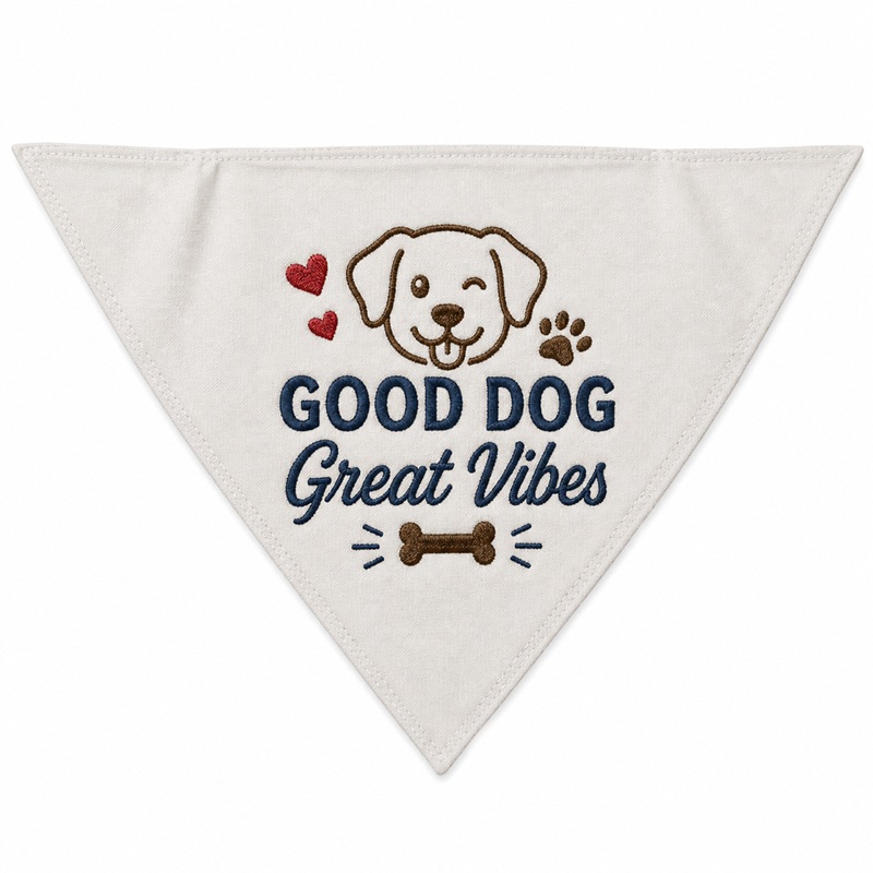 Embroidered Pet Bandanas