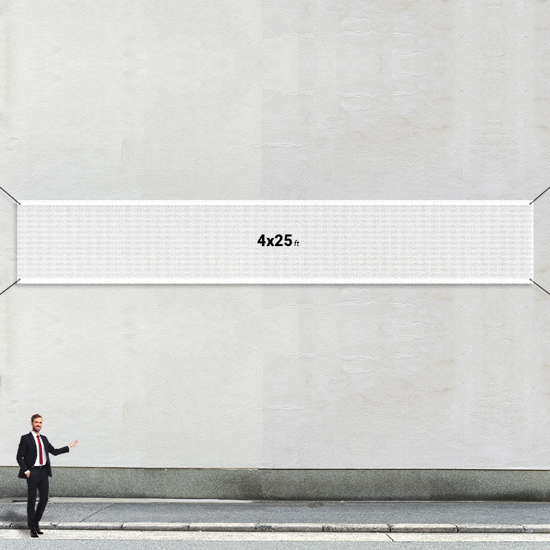 Custom 4' X 25' Mesh Banners