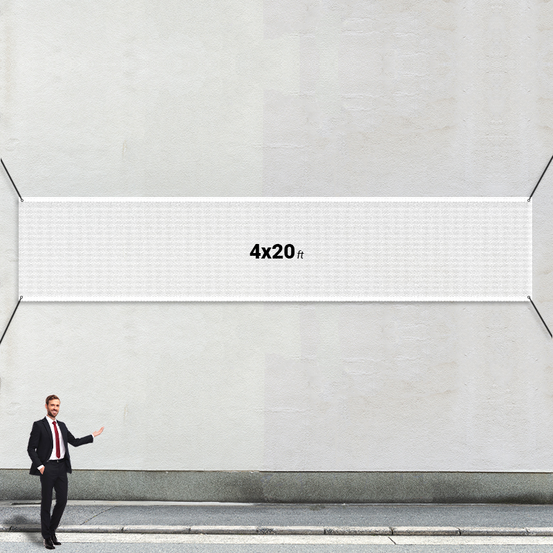 Custom 4' X 20' Mesh Banners