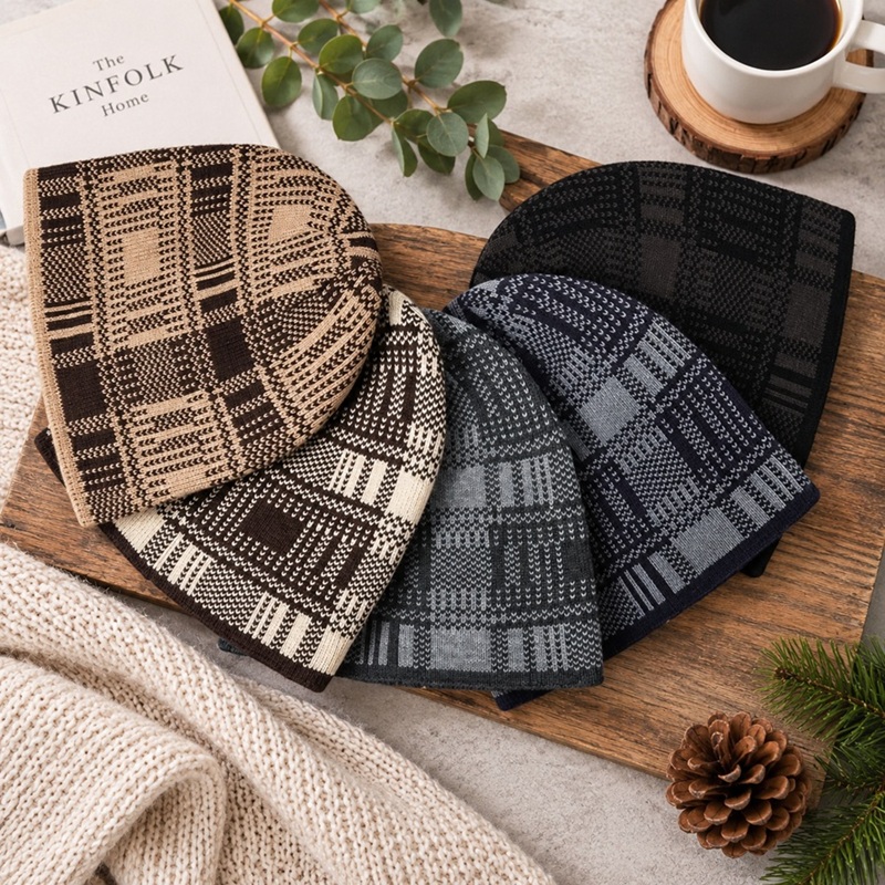 Grid Patch Beanie