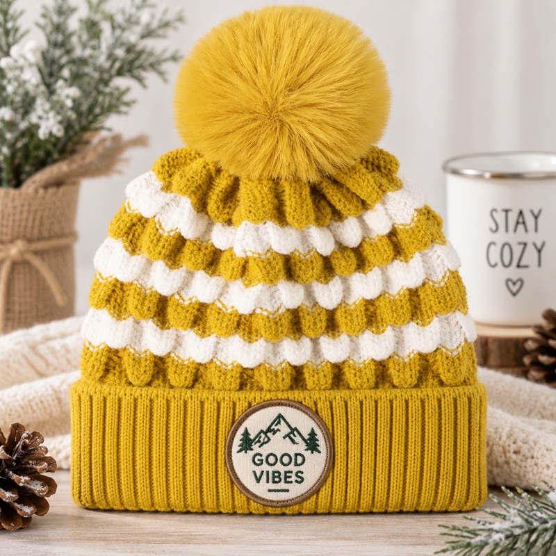 Bauble Sunday Angora Yarn Beanies