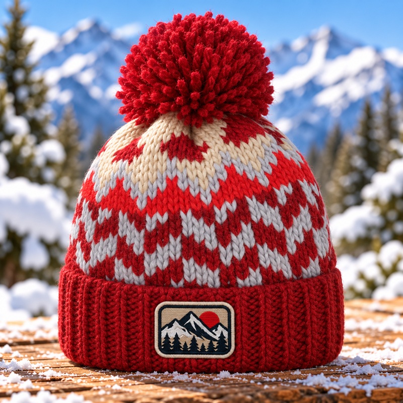 Adorn Acrylic Beanies With Pom