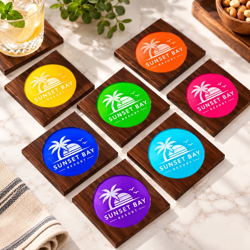 Customized Ebony Alloy Coaster