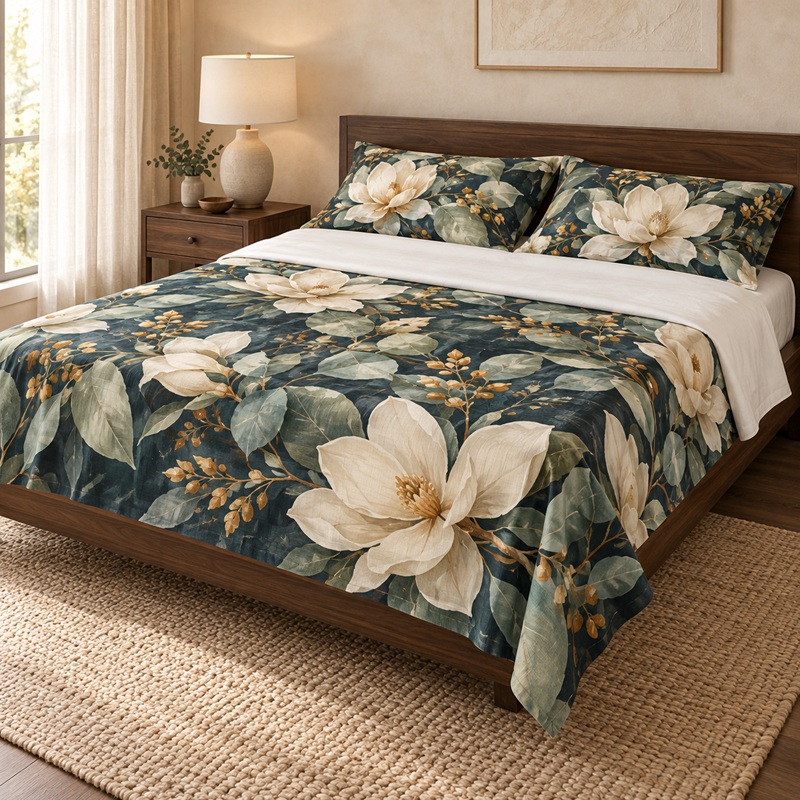 Custom Printed Fitted Sheet Set & Cushion