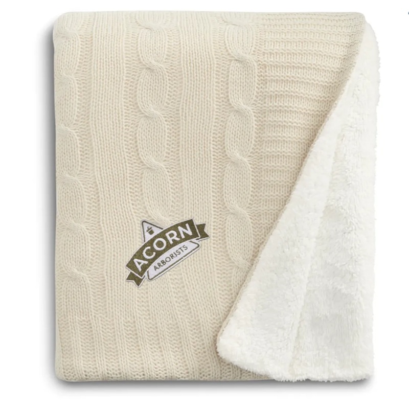 Field & Co.&reg; Cable Knit Sherpa Blanket