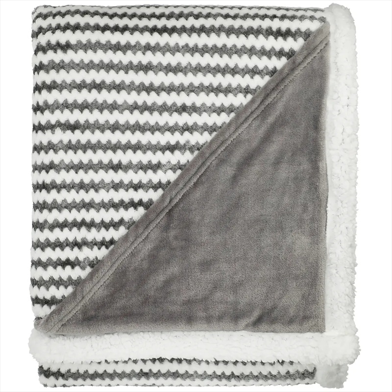 Blank Field & Co.&reg; Chevron Striped Sherpa Blanket