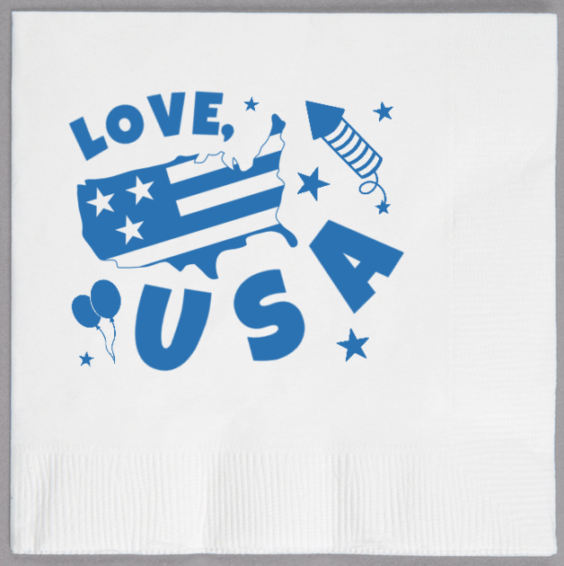 Fourth Of July 2ply Economy Beverage Napkins Style 137835