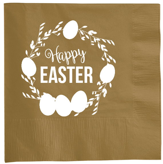 Easter Happy 2ply Economy Beverage Napkins Style 104106