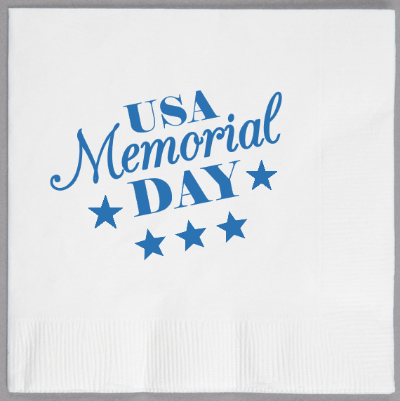 Memorial Day Usa 2ply Economy Beverage Napkins Style 106140