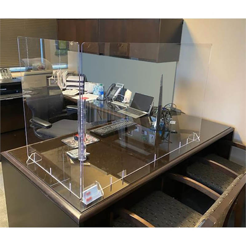47 X 30 X 33.5 Inch Sneeze Guard Desktop Flush Mount