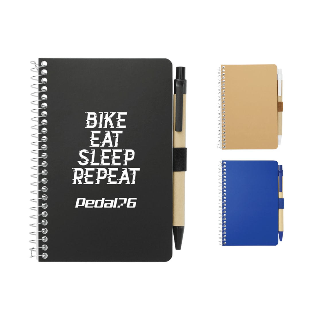 4" X 6" FSC® Mix Pocket Spiral Notebook With Pen