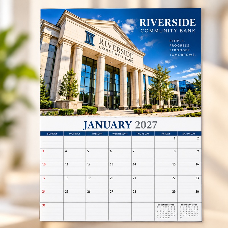 Full Color Wall Calendar - 11 X 17 Inches - Wirebound Without Ad Lip