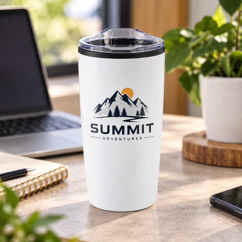 Color Splash Economy 20 Oz Stainless Steel Tumblers - 1 Imprint