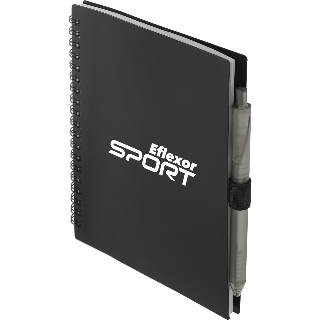 5.5” X 7” FSC® Recycled Spiral Notebook W/ RPET Pe