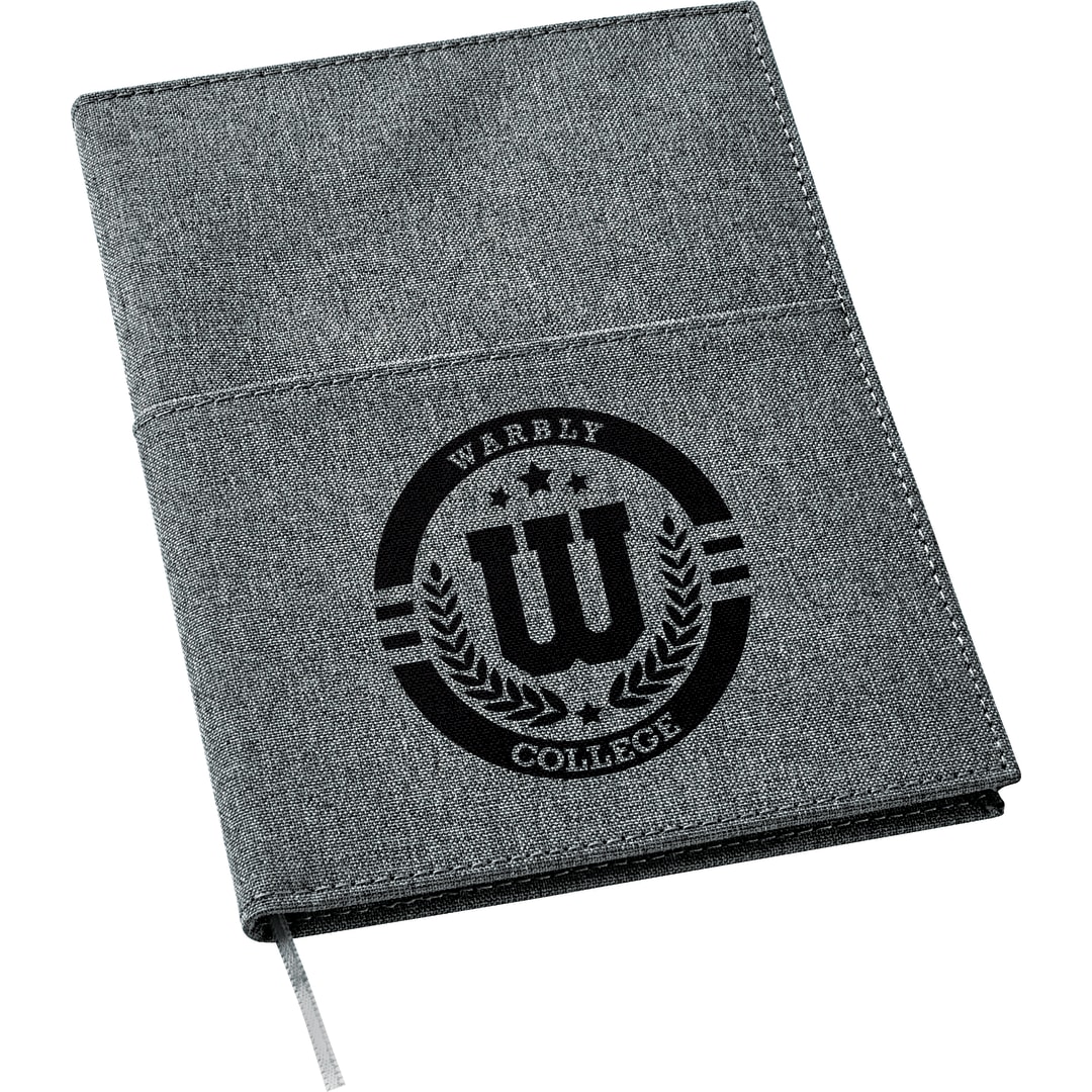 5" X 7" FSC® Mix Canvas Pocket Refillable Notebook