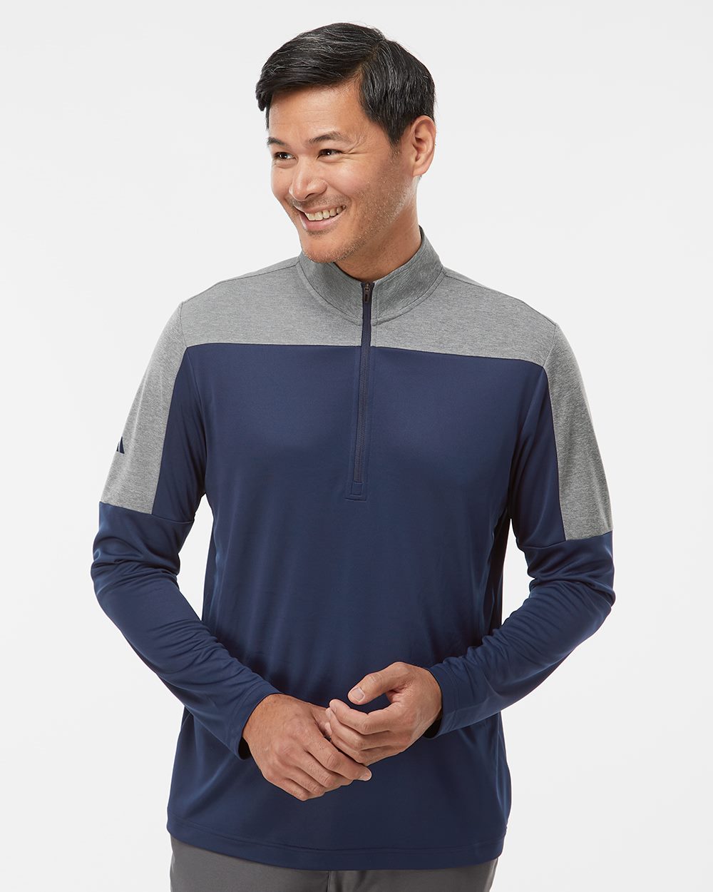 Adidas Men's Ultimate365 Lightweight Colorblocked Quarter-Zip Pullover - A552