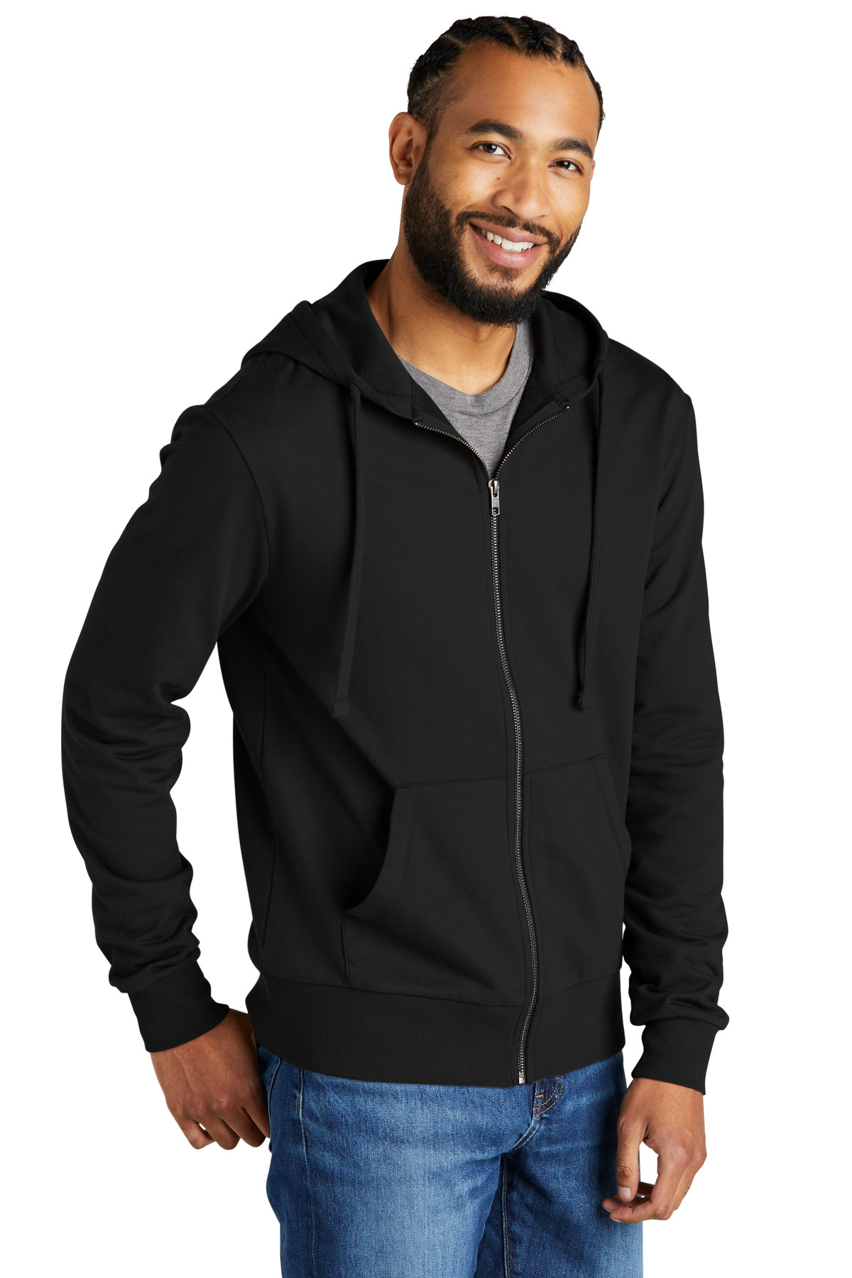 AllMade Unisex Organic French Terry Full-Zip Hoodie