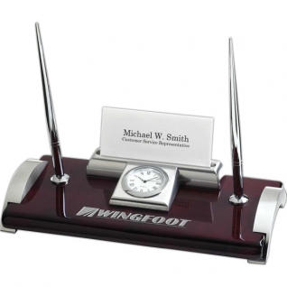 Ambassador Clock Desk Set