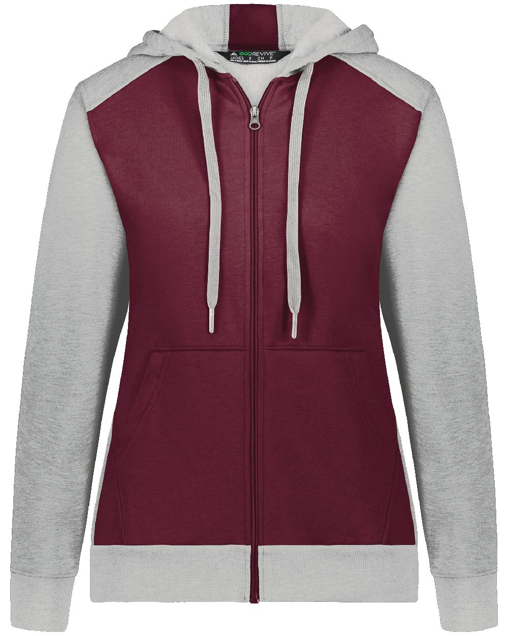 Augusta Sportswear Women's Eco Revive&trade; Three-Season Triblend Fleece Full-Zip Hooded Sweatshirt - 6901