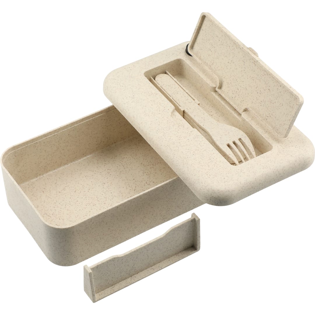 Bamboo Fiber Lunch Box With Utensils
