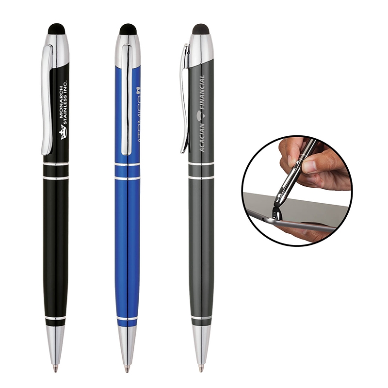 Basics Impact Ballpoint Pen / Stylus - 24HourWristbands.Com