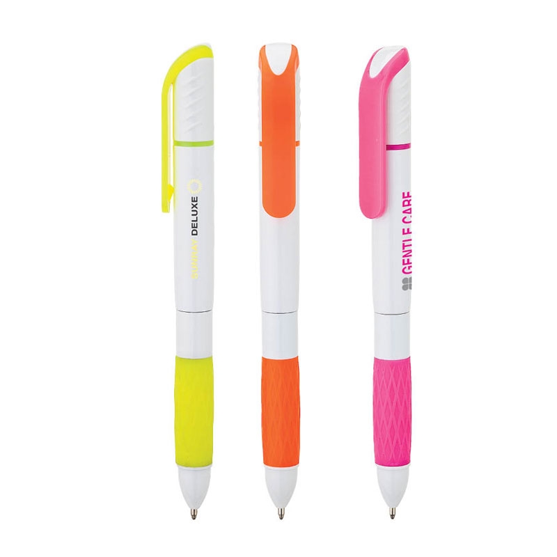 Basics Plastik Vortex Ballpoint & Highlighter
