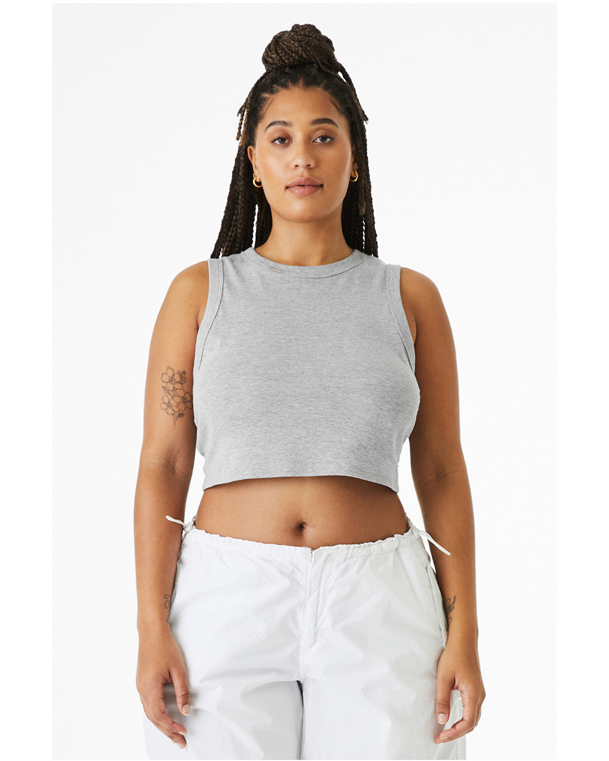 Bella + Canvas Ladies' Micro Rib Muscle Crop Tank