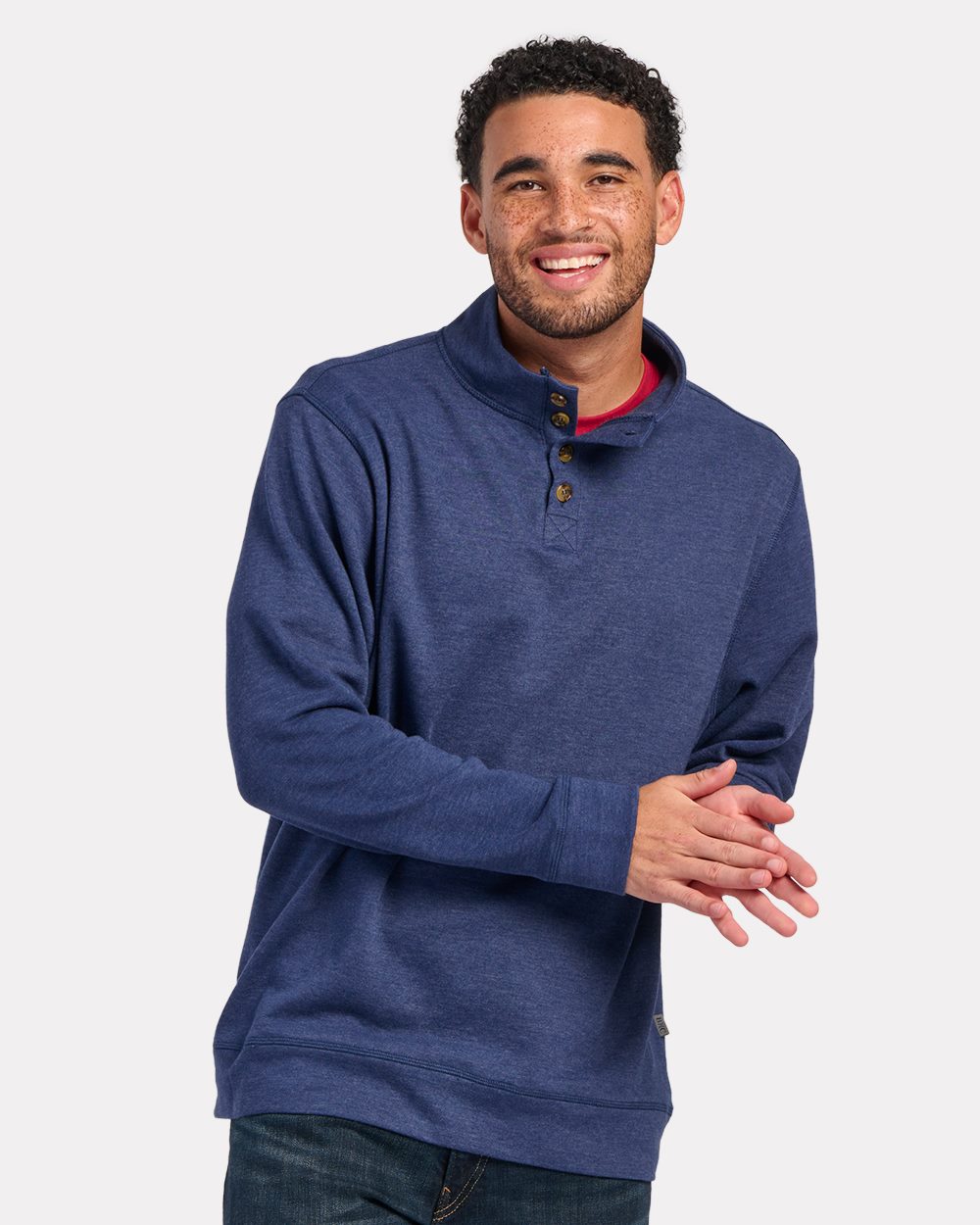 Boxercraft Men's French Terry Button Pullover - BM5209